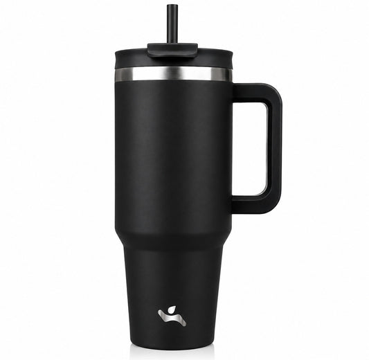 40oz Premium Tumbler with Handle & Straw